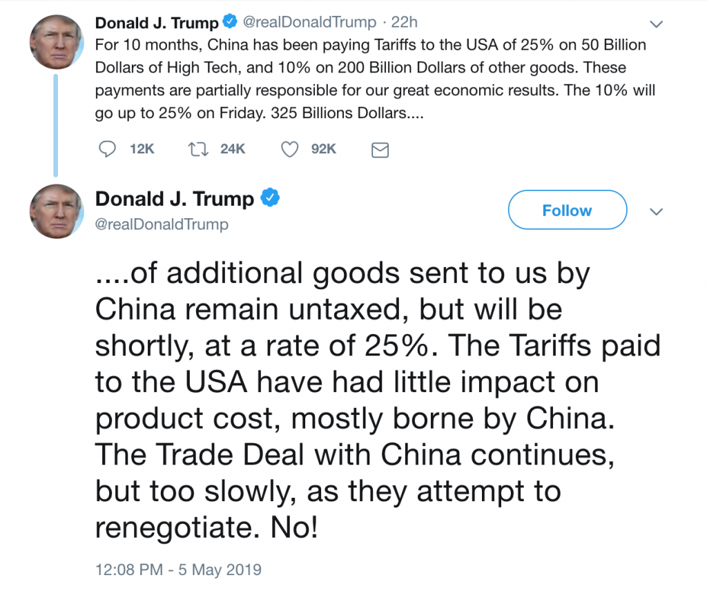 trump tweet china